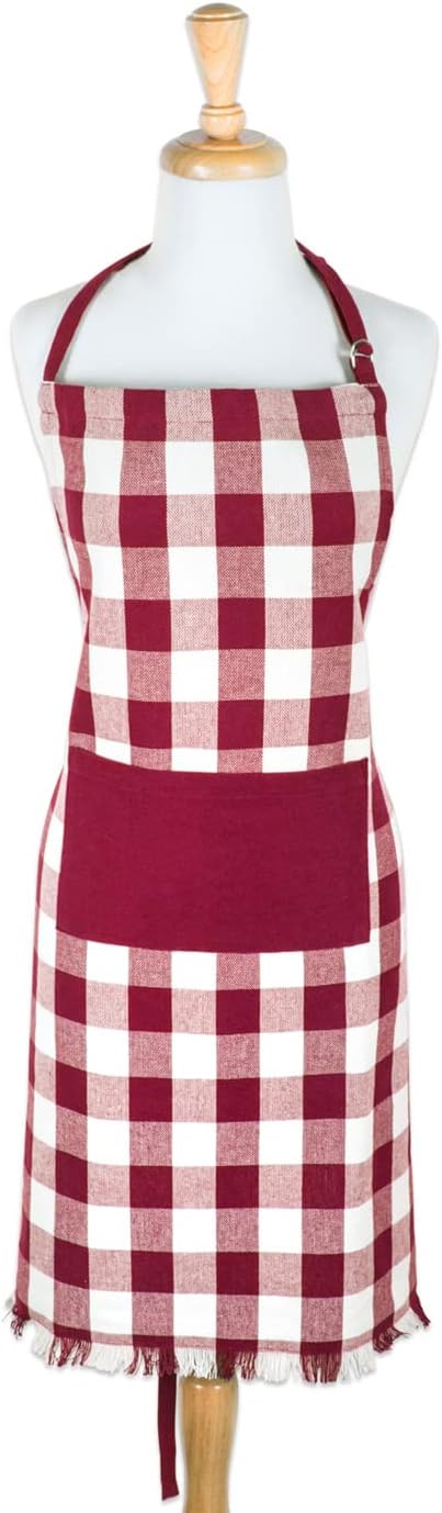 DII Unisex Buffalo Check Kitchen Collection, Classic Farmhouse Chef Apron, One Size