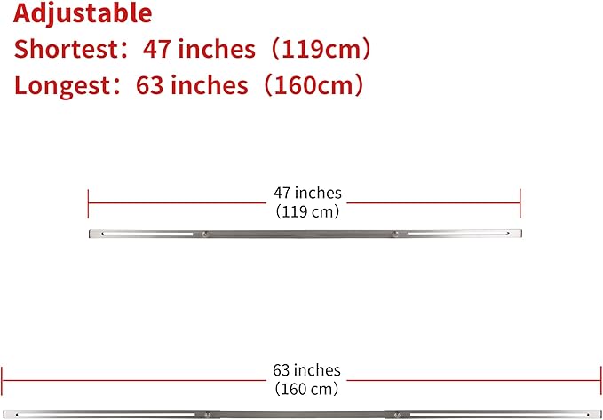 CPT-4 Undermount Sink Supports Brackets Adjustable Stainless Steel Installation Kit for Heavy Duty Undermount Kitchen Sink (47-63 inches（119-160cm）)