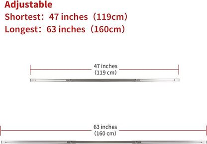 CPT-4 Undermount Sink Supports Brackets Adjustable Stainless Steel Installation Kit for Heavy Duty Undermount Kitchen Sink (47-63 inches（119-160cm）)