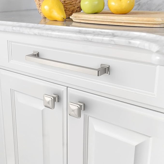 Amerdeco 10 Pack Brushed Satin Nickel Cabinet Pulls 10 Inch(256MM) Hole Centers Kitchen Cabinet Handles Cabinet Hardware Kitchen Handles for Cabinets Cupboard Handles Drawer Pulls ZH0019…