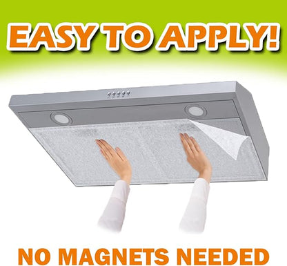 Easy Apply Range Hood Filter - Universal Size (141inches), Peel & Stick, Replaceable, FILTAN, Made in Japan