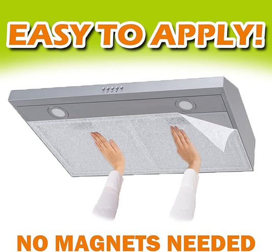 Easy Apply Range Hood Filter - Universal Size (141inches), Peel & Stick, Replaceable, FILTAN, Made in Japan