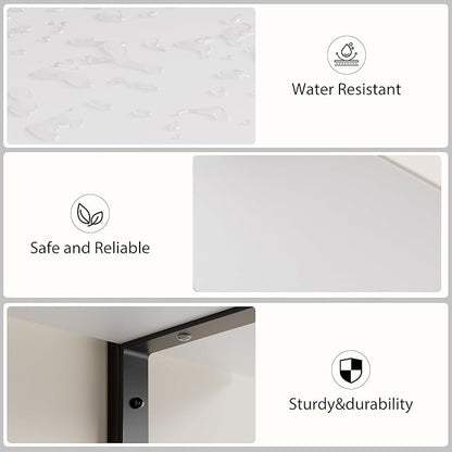Floating Shelf for Wall - 3 Tier 24"x 31.5" Shelves for Room Wall for Bathroom, Bedroom, Toilet, Kitchen, Living Room, Office, White