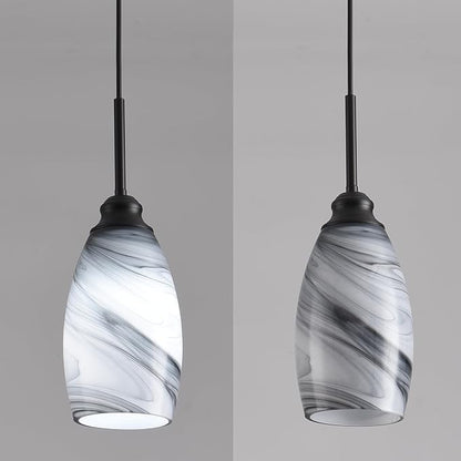 Industrial Pendant Light with Glass Shade Matte Black Pendant Lighting Adjustable Industrial Retro Style Hanging Light,Kitchen Island Farmhouse Pendant Lights Fixtures for Kitchen,Farmhouse