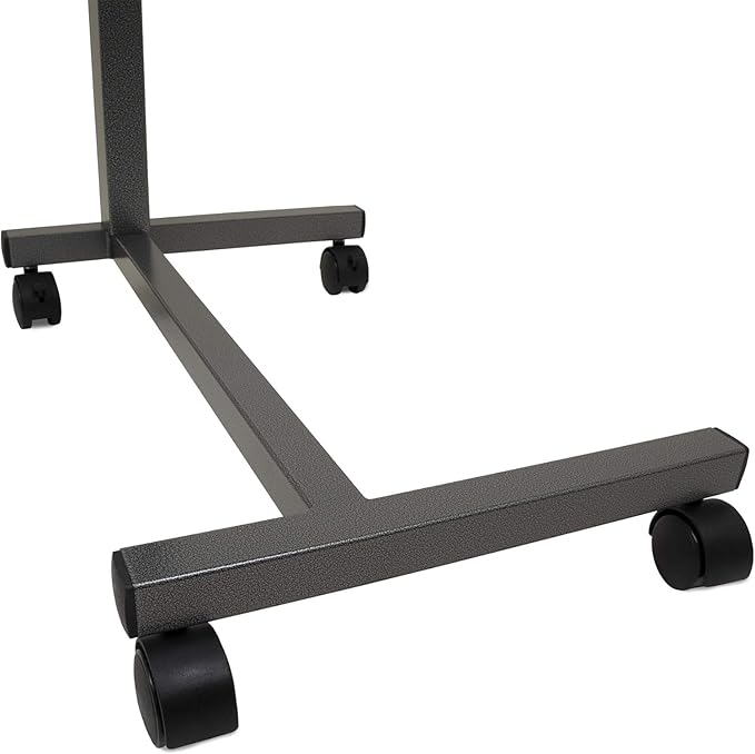 Carex Overbed Table, Adjustable Overbed Bedside Table with Wheels, Bed Desk & Couch Desk, Rolling Over Bed Bedside Table for Hospital and Home Use, Adjusts for Right or Left-Handed Use, Wood Grain