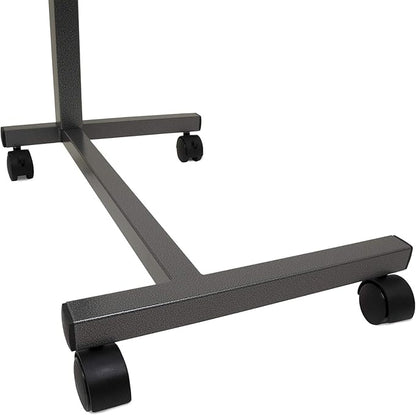 Carex Overbed Table, Adjustable Overbed Bedside Table with Wheels, Bed Desk & Couch Desk, Rolling Over Bed Bedside Table for Hospital and Home Use, Adjusts for Right or Left-Handed Use, Wood Grain
