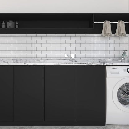 Decotalk Black Wallpaper Peel and Stick Wallpaper Self Adhesive Removable Black Wall Paper for Bedrooms Decorative Matte Black Contact Paper for Cabinets Waterproof 12"x120"