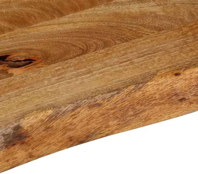 Solid Acacia Wood Live Edge Shelf for Bathroom Vanity or Cabinet Top, Rustic Wall Shelf for Living Room Supporting 165.3 lbs, Rectangular Solid Wood Acacia Countertop 15.7 x 11.8