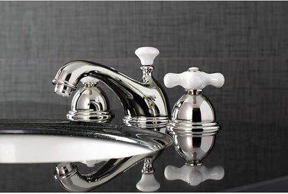Kingston Brass KS3966PX Restoration Widespread Bathroom Faucet, Polished Nickel, 6.5 x 3.5 x 3.06
