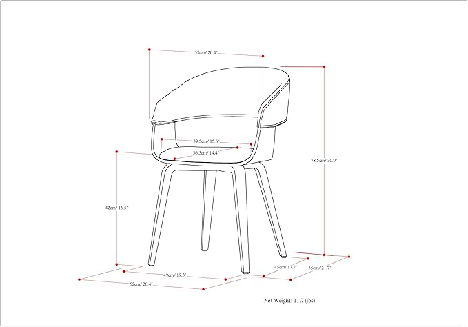 SIMPLIHOME Lowell Dining Chairs - Upholstered Light Natural Oak Bentwood Frame and Linen-Style Fabric Kitchen Chair in Blue, Modern Dining Room Seating with Curved Back and Padded Seat