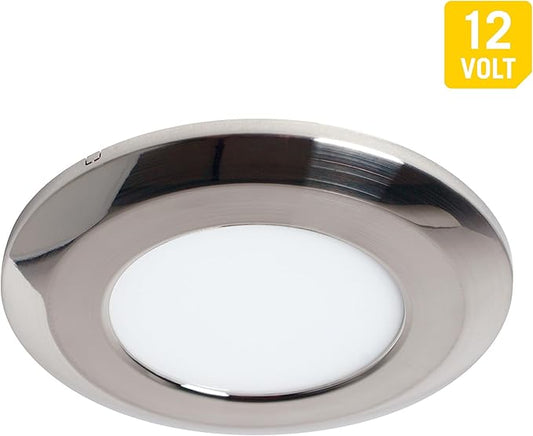 Armacost Lighting Wafer Thin LED Puck Light, Warm White Light (2700K), Polished Chrome Finish 204410