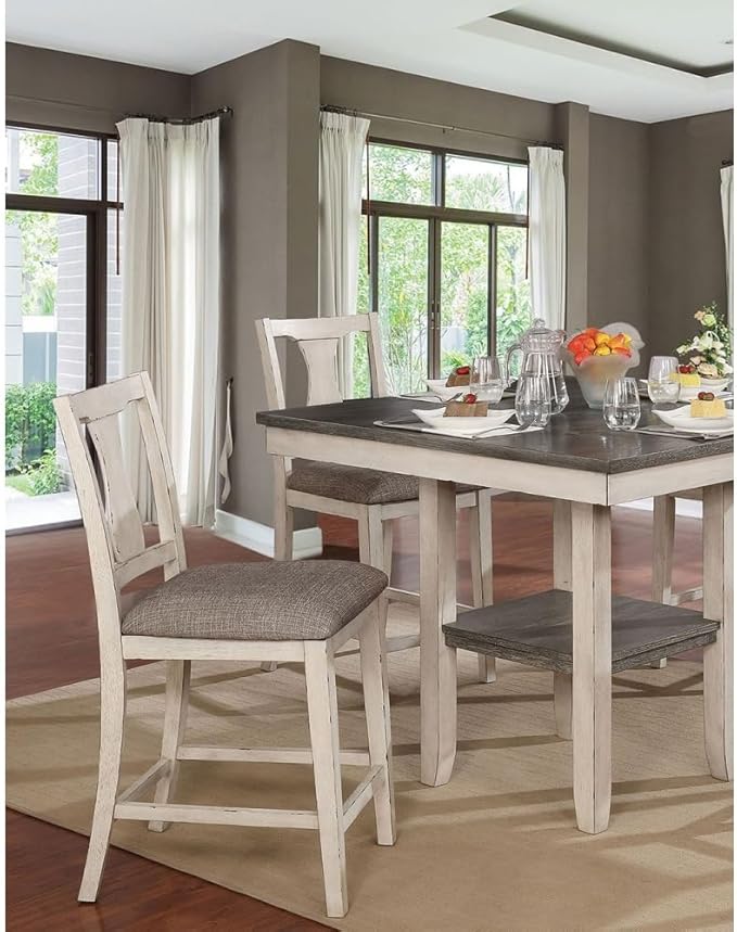 Counter Height Dining Set with Table and Chairs for Kitchen Island Seating