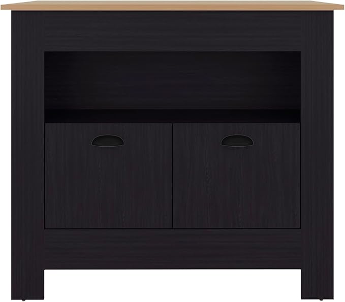GOWE Theba Kitchen Island, Whit 2 Doors, 3 Shelves