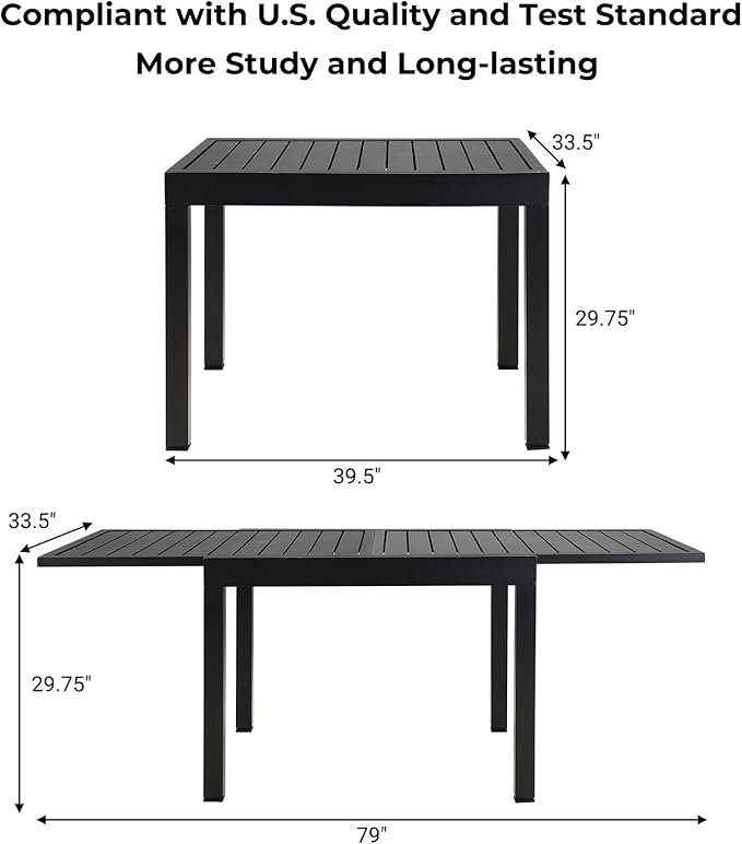 Grand patio 7-Piece Outdoor Dining Set for 6 with 1 Rectangle Expandable Table for 4-6 Person, Metal Woven Wicker Swivel Patio Chairs with Thickened Cushions for Yard, Poolside, Deck (Natural)