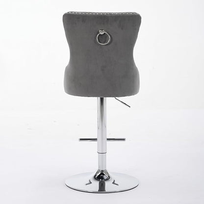 Modern Dining Chair Mid-Century Kitchen Table and Chairs with Sturdy Stable Base, Easy Assembly Luxury Furniture for Dining Room, Home Pub and Kitchen Island,Gray-Foam-2pc