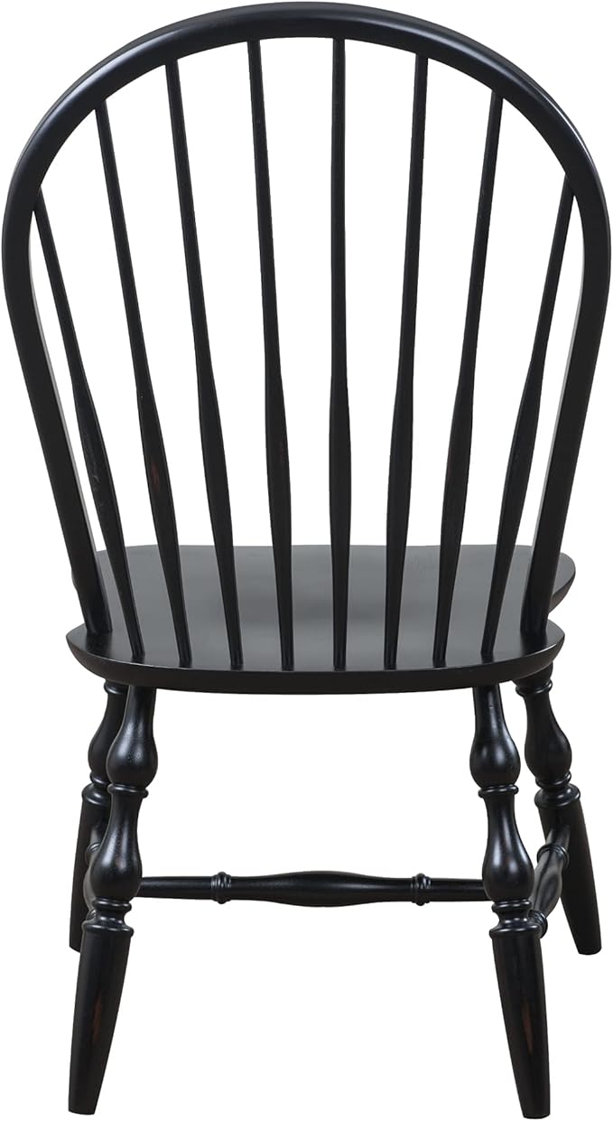 Sunset Trading Windsor Dining Chair Set, 41", Antique Black