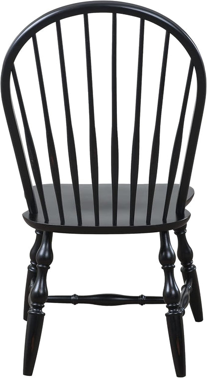 Sunset Trading Windsor Dining Chair Set, 41", Antique Black