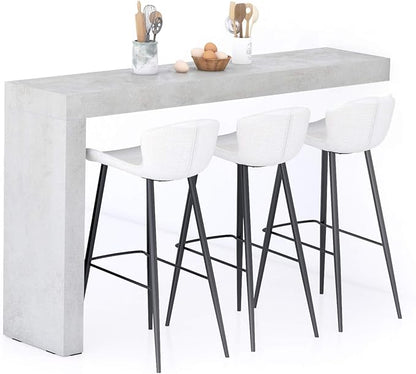 Mobili Fiver, Evolution Peninsula 70.9 x 15.7 in, Concrete Effect, Grey, Made in Italy
