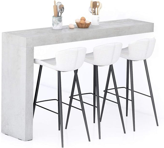 Mobili Fiver, Evolution Peninsula 70.9 x 15.7 in, Concrete Effect, Grey, Made in Italy