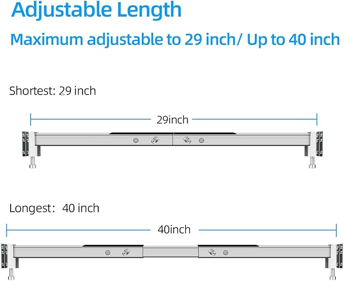 Qualward Undermount Sink Brackets,Adjustable Undermount Sink Support, Stainless Steel Installation Kit for Undermount Kitchen Sink Adjustable Support Pole (29-39.5 inches)