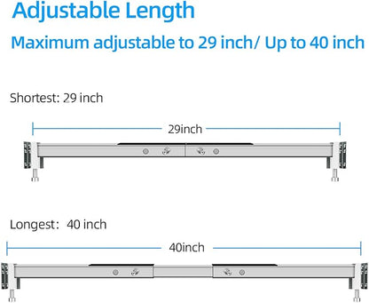 Qualward Undermount Sink Brackets,Adjustable Undermount Sink Support, Stainless Steel Installation Kit for Undermount Kitchen Sink Adjustable Support Pole (29-39.5 inches)