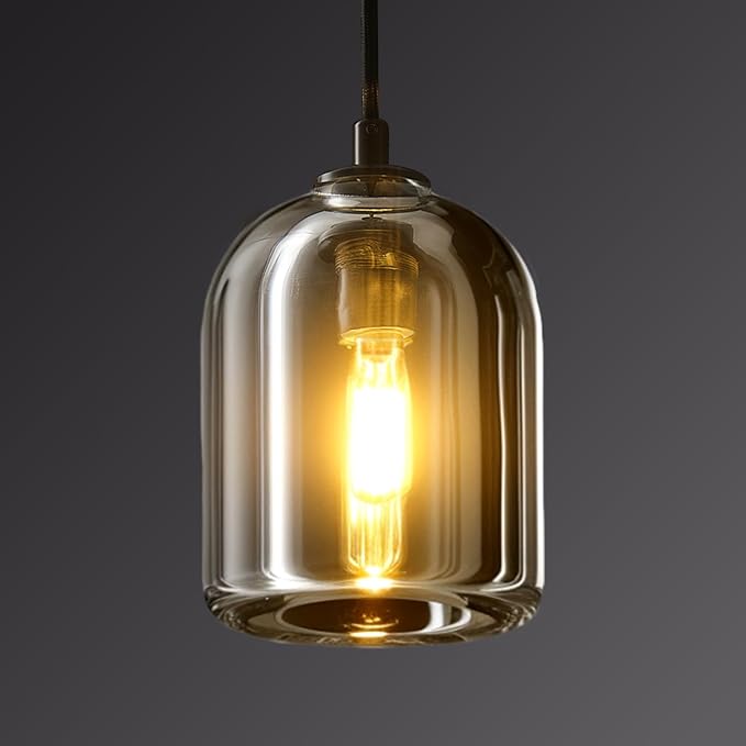 Crystal Pendant Light Kitchen Island Modern Black Pendant Light Height-Adjustable,Black Dimmable Pendant Lighting,Indoor Gorgeous Heavy Pendant Lights,E12 Bulb Included
