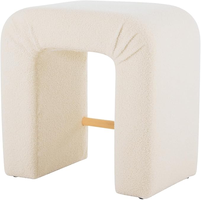24''Boucle Stool Set of 2,Dining Chairs for Home Kitchen Island,Cream