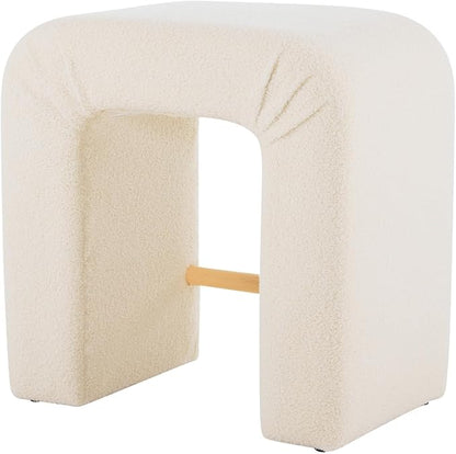 24''Boucle Stool Set of 2,Dining Chairs for Home Kitchen Island,Cream