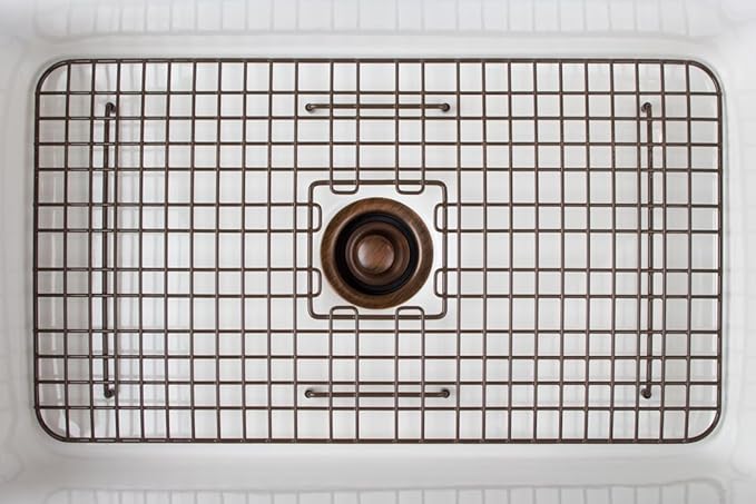 SinkSense Wren 27" x 15" Kitchen Sink Bottom Grid, Antique Brown
