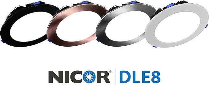 NICOR Lighting DLE821202KRDWH Recessed Lighting Kit, White