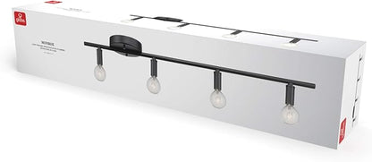 Globe Electric 59968 Monroe 4-Light Slim Profile Track Lighting, Matte Black, Bulb Not Included