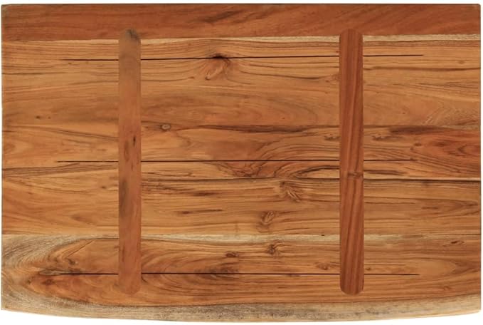 Solid Acacia Wood Live Edge Shelf Wall Mounted for Decorative Items with Shelf Supporting 165.3 lbs, Rustic Wall for Living Room, Brown Acacia Wood 19.7 x 11.8 x 1.0 Inches