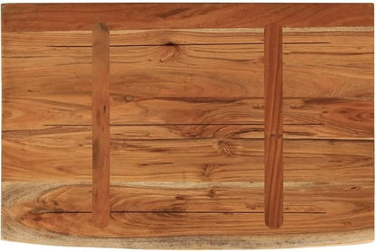 Solid Acacia Wood Live Edge Shelf Wall Mounted for Decorative Items with Shelf Supporting 165.3 lbs, Rustic Wall for Living Room, Brown Acacia Wood 19.7 x 11.8 x 1.0 Inches