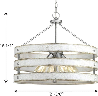Gulliver Collection 4-Light Coastal Pendant Light Galvanized