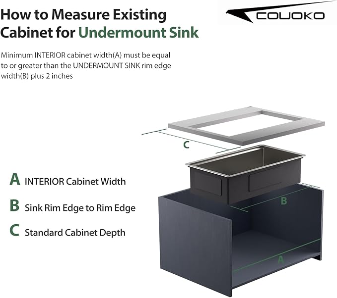 32 Inch Undermount Kitchen Sink Workstation - Couoko 32x19 Inch Undermount Single Bowl Workstation Sink 16 Gauge Stainless Steel Deep Handmade Under Counter Kitchen Sink with Accessories