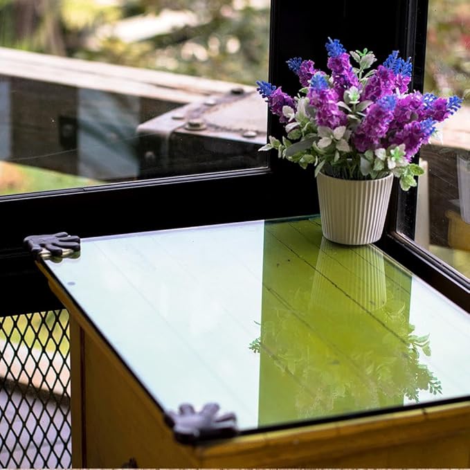 Dulles Glass 18 inch Square Glass Table Top - Tempered - 1/4" Thick Glass Surface, Safe Flat Polished, Eased Corners, Multipurpose for Dining Table, Patio, Coffee and End Table