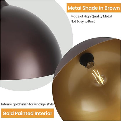 16 Inch Industrial Pendant Light, Large Dome Pendant Lights for Kitchen Island, Farmhouse Hanging Light or Dining Room Cafe Bar, Oil Rubbed Bronze Finish