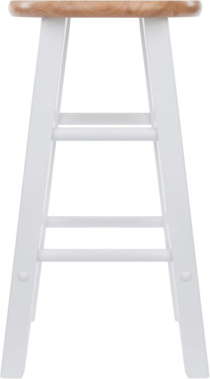 Winsome Element Counter Stools, Natural & White, 24", 2 Piece Set