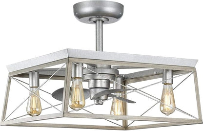 Briarwood Collection 22-Inch 3-Blade AC Motor Farmhouse Ceiling Fan Galvanized
