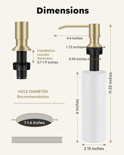 Arofa Kitchen Faucet with Pull Down Sprayer, Brushed Gold Kitchen Sink Faucet 1-3 Hole Single Handle High Arc Stainless Steel Commercial Modern Kitchen Faucets for RV/Laundry/Outdoor/Bathroom Sink