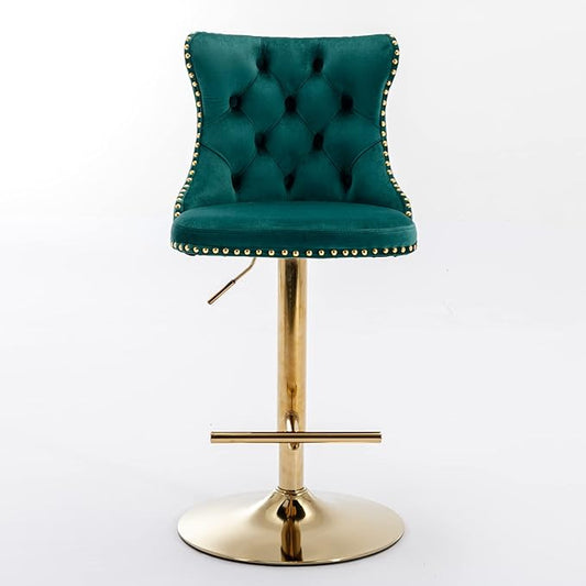 Modern Dining Chairs, Mid-Century Kitchen Table and Chairs with Sturdy Stable Base, Easy Assembly Luxury Furniture for Dining Room, Home Pub and Kitchen Island,Green-Foam-setof2