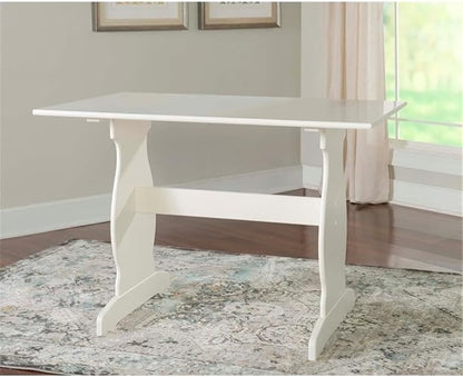 Riverbay Patio Conversation Indoor 3 Piece Kitchen Corner Nook Table Booth Bench Breakfast Dining Set in Capri Blue