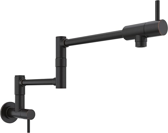 Pfister Lita Pot Filler Faucet, Wall Mounted Kitchen Faucet, Tuscan Bronze GT533PFY