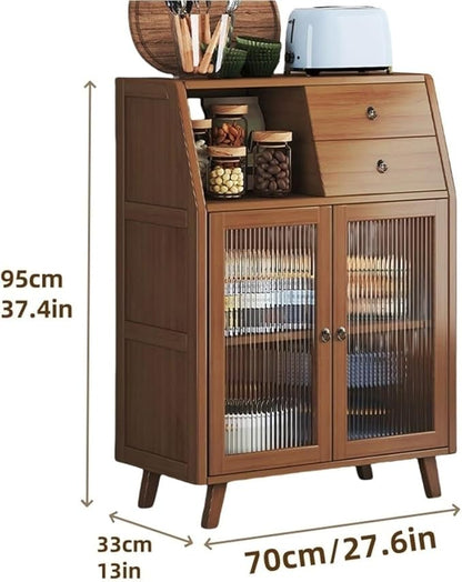 Sideboard, Prefab Tiny Homes, Kitchen Hutch, Hutch Cabinet with Storage, Bakers Rack, Kitchen Island, Storage Cabinet for Kitchen, Foyer, Study(27.6 * 13 * 37.4in)