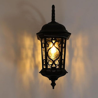 Outdoor Wall Light Fixtures, IP55 Waterproof Outside Wall Lantern Retro Exterior Wall Sconces Vintage Wall-Mounted Lights for Garage House Porch Doorway, E26 w/o Bulb