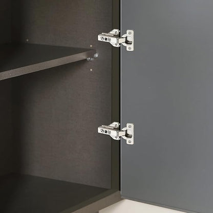 JOY DECOR Full Overlay 4 Packs (2 Pairs) Concealed Kitchen Cabinet Hinges 105 Degree Soft Close Adjustable Cabinet Door Hinges for Face Frame Cabinet