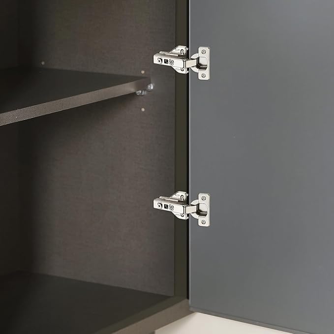 JOY DECOR Full Overlay 50 Packs (25 Pairs) Concealed Kitchen Cabinet Hinges 105 Degree Soft Close Adjustable Cabinet Door Hinges for Face Frame Cabinet