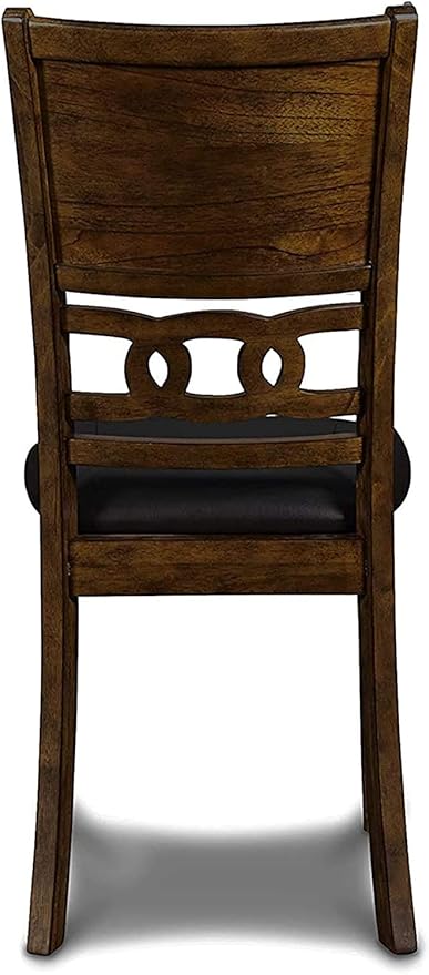 New Classic Furniture Gia 3-Piece Drop Leaf Dining Table Set with 2 Chairs, 42-Inch, Brown
