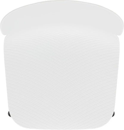 SAFAVIEH Couture Collection Abbie Retro White/Black Molded Plastic Dining Chair Set of 2