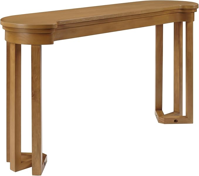 Bar Table and Chairs Set of 4 with 3 PU Upholstered Bar Stools, Breakfast Bar Table, Solid Wood Bar Height Dining Table Set, for Kitchen, Living Room, Party Room, Small Space (Natural)